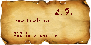 Locz Fedóra névjegykártya